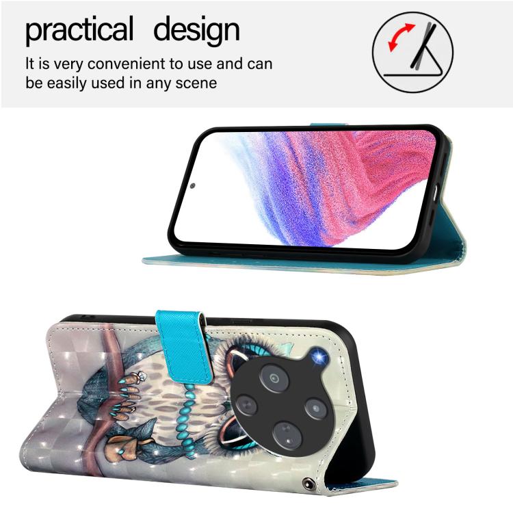 For ZTE nubia P9 Pro 5G / Optus X Pro 2 5G 3D Painting Horizontal Flip Leather Phone Case