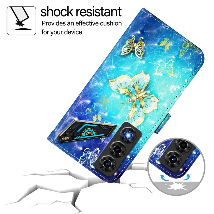 For ZTE nubia Neo 5 5G 3D Painting Horizontal Flip Leather Phone Case