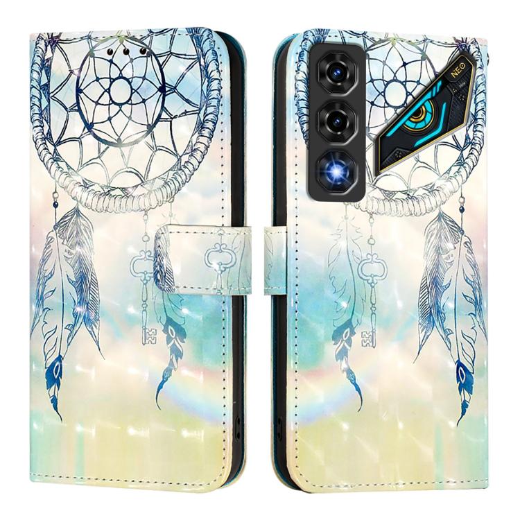 For ZTE nubia Neo 5 5G 3D Painting Horizontal Flip Leather Phone Case