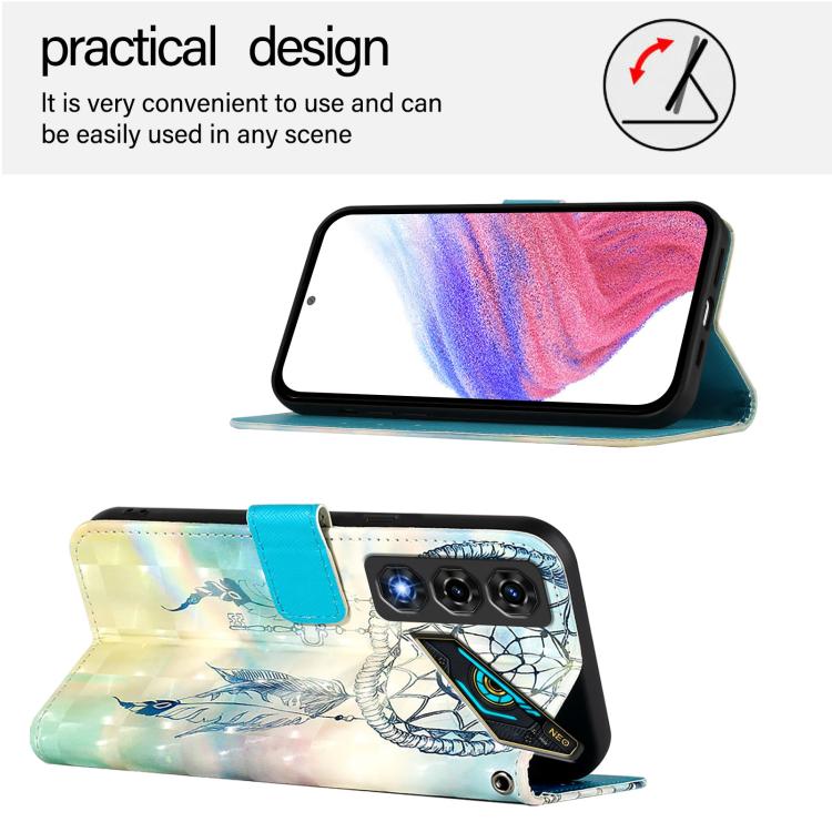 For ZTE nubia Neo 5 5G 3D Painting Horizontal Flip Leather Phone Case