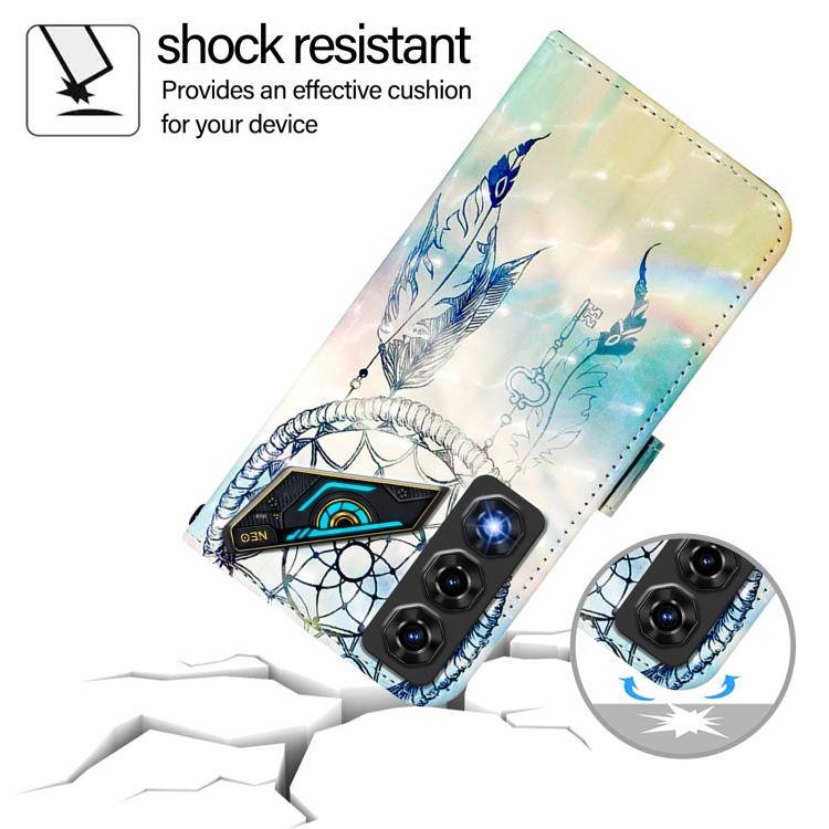 For ZTE nubia Neo 5 5G 3D Painting Horizontal Flip Leather Phone Case