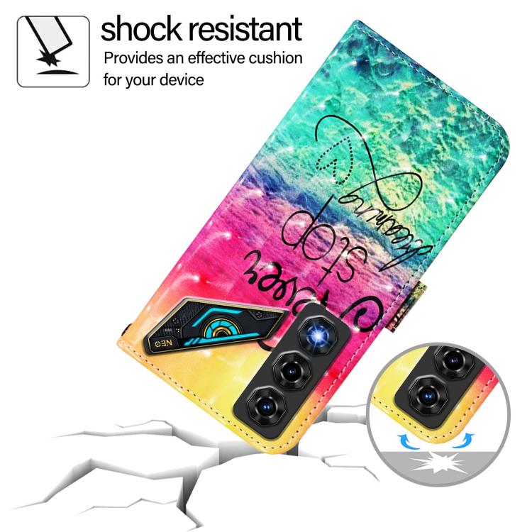For ZTE nubia Neo 5 5G 3D Painting Horizontal Flip Leather Phone Case