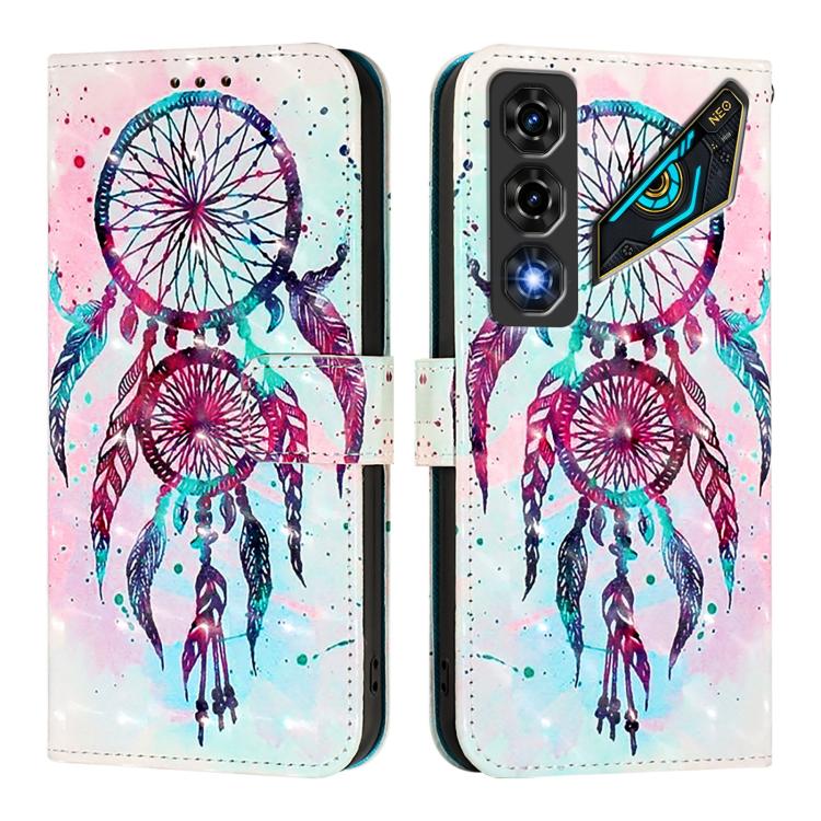 For ZTE nubia Neo 5 5G 3D Painting Horizontal Flip Leather Phone Case