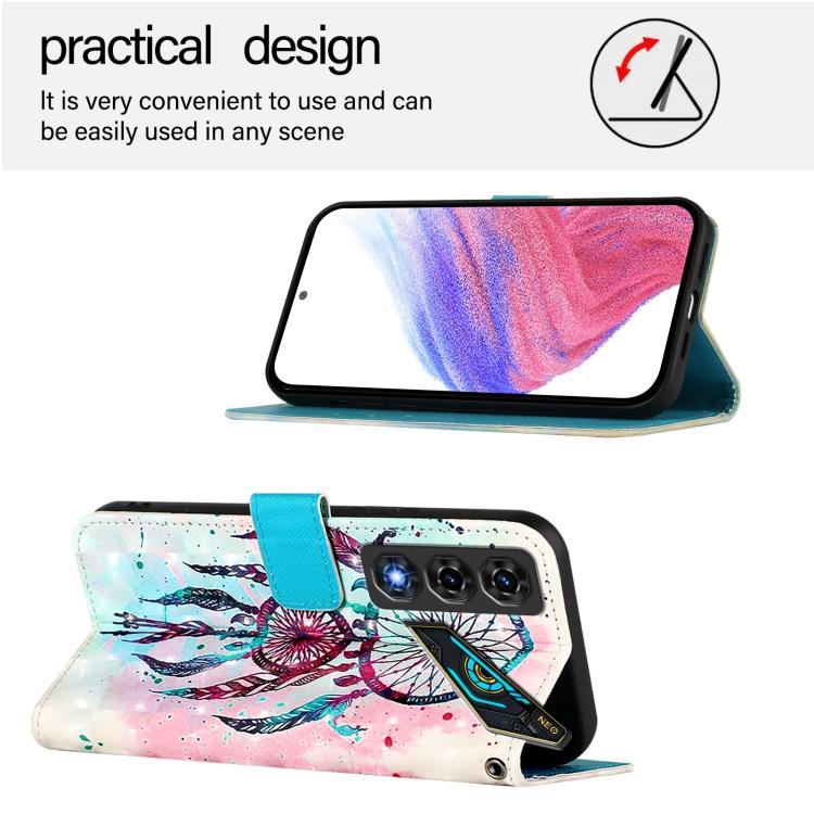 For ZTE nubia Neo 5 5G 3D Painting Horizontal Flip Leather Phone Case