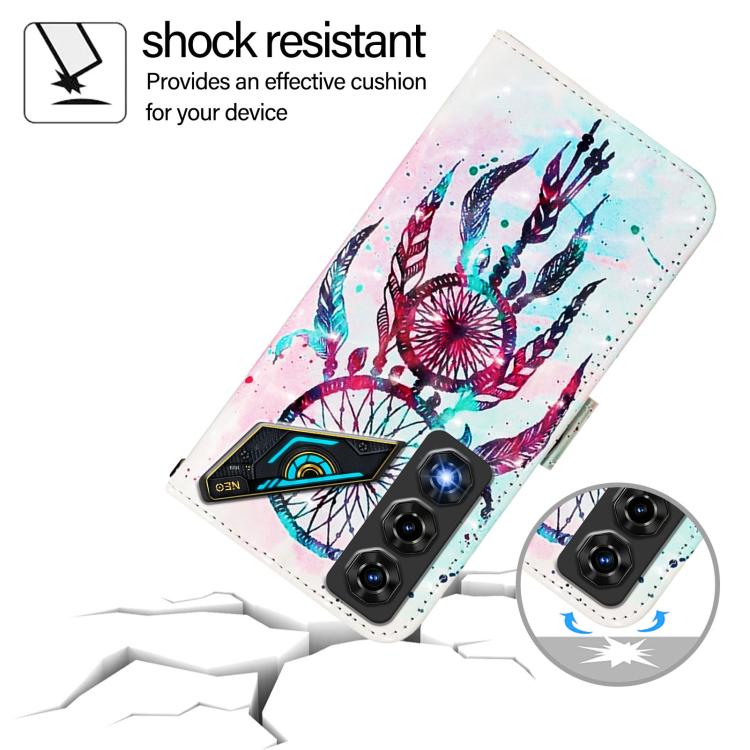For ZTE nubia Neo 5 5G 3D Painting Horizontal Flip Leather Phone Case