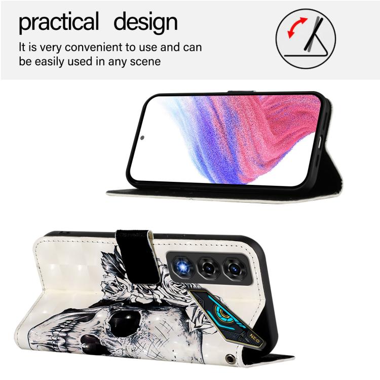 For ZTE nubia Neo 5 5G 3D Painting Horizontal Flip Leather Phone Case