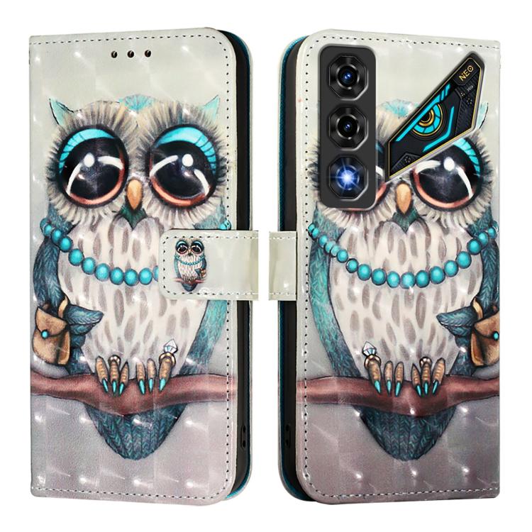 For ZTE nubia Neo 5 5G 3D Painting Horizontal Flip Leather Phone Case