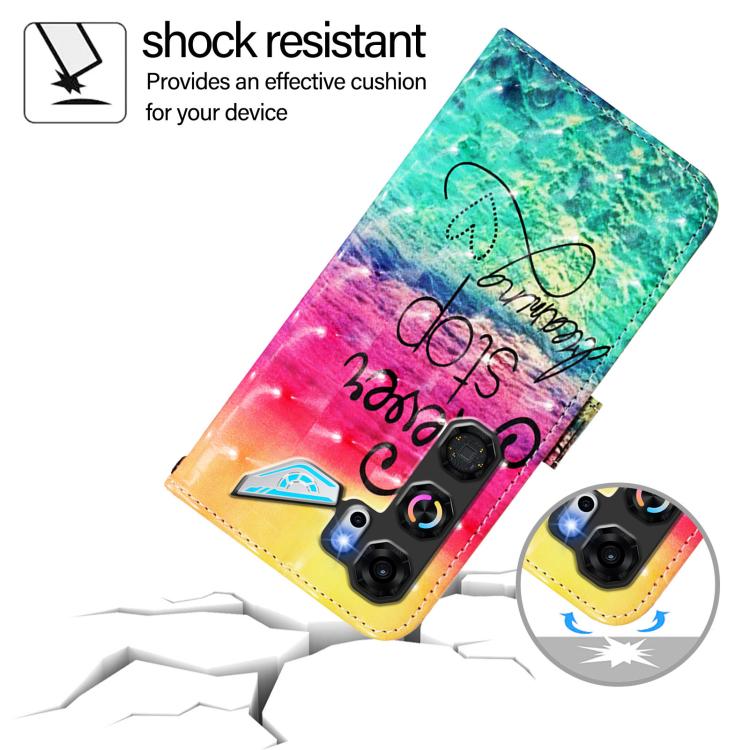 For ZTE nubia Neo 5 GT 5G 3D Painting Horizontal Flip Leather Phone Case
