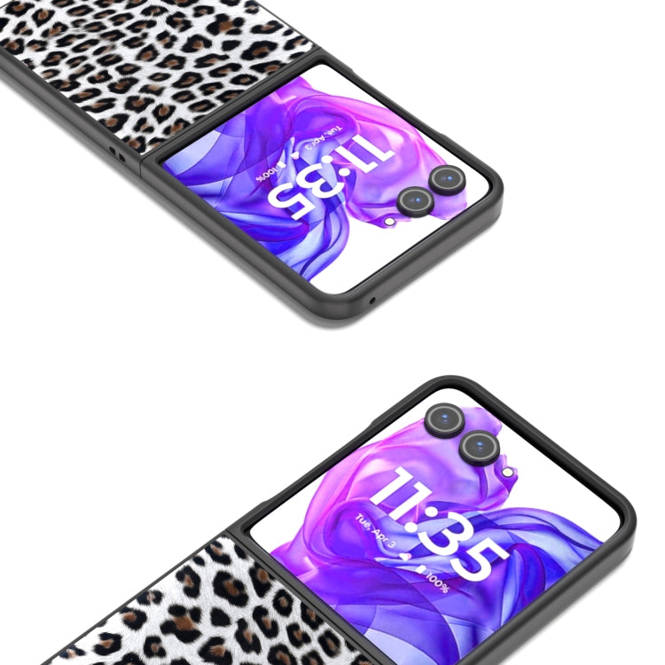 For Motorola Razr 50 Ultra Black Edge Leopard Phone Case