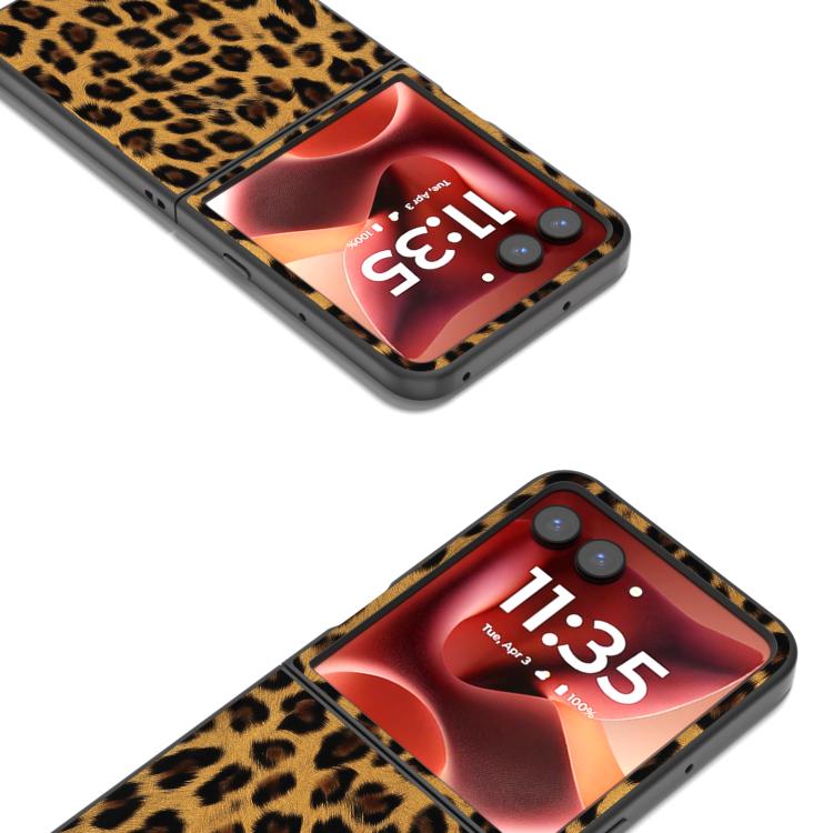 For Motorola Razr 60 Ultra Black Edge Leopard Phone Case