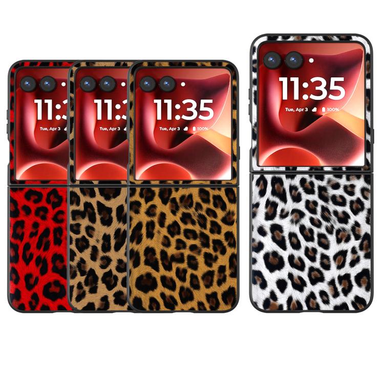 For Motorola Razr 60 Ultra Black Edge Leopard Phone Case