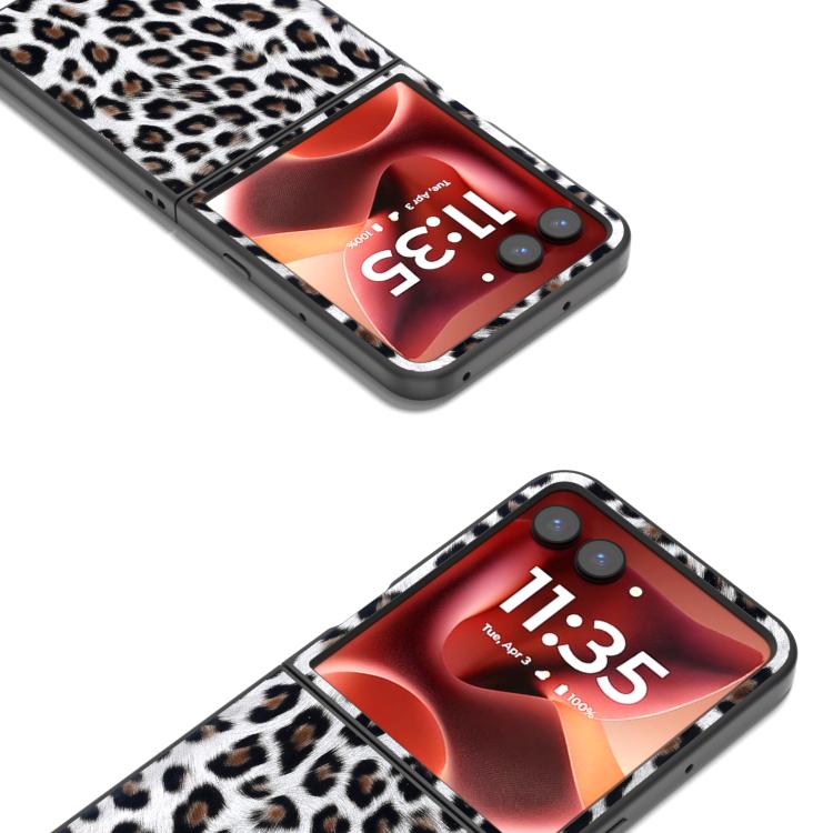 For Motorola Razr 60 Ultra Black Edge Leopard Phone Case