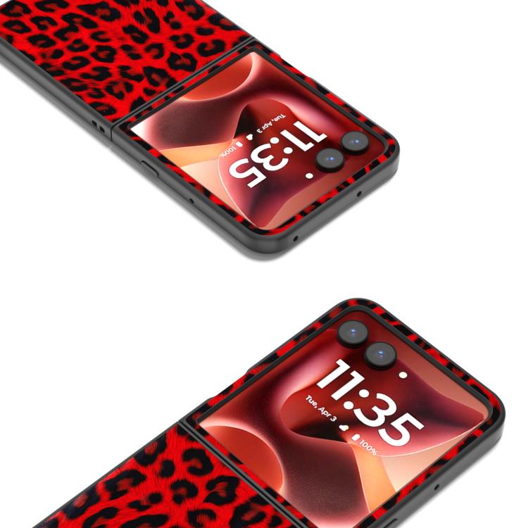 For Motorola Razr 60 Ultra Black Edge Leopard Phone Case