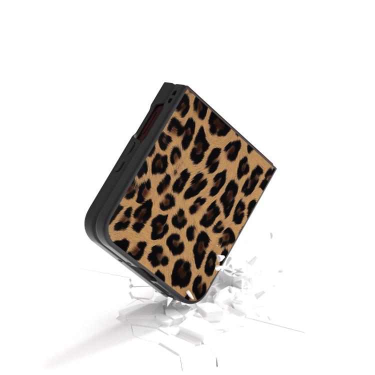 For Motorola Razr 60 Ultra Black Edge Leopard Phone Case