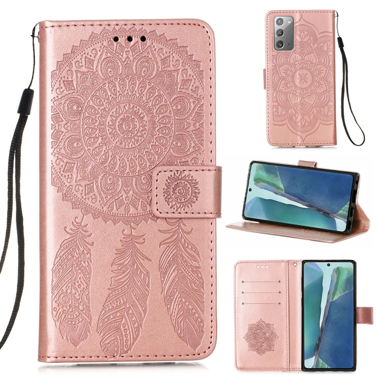For Samsung Galaxy Note20 Dream Catcher Printing Horizontal Flip Leather Case with Holder & Card Slots & Wallet & Lanyard