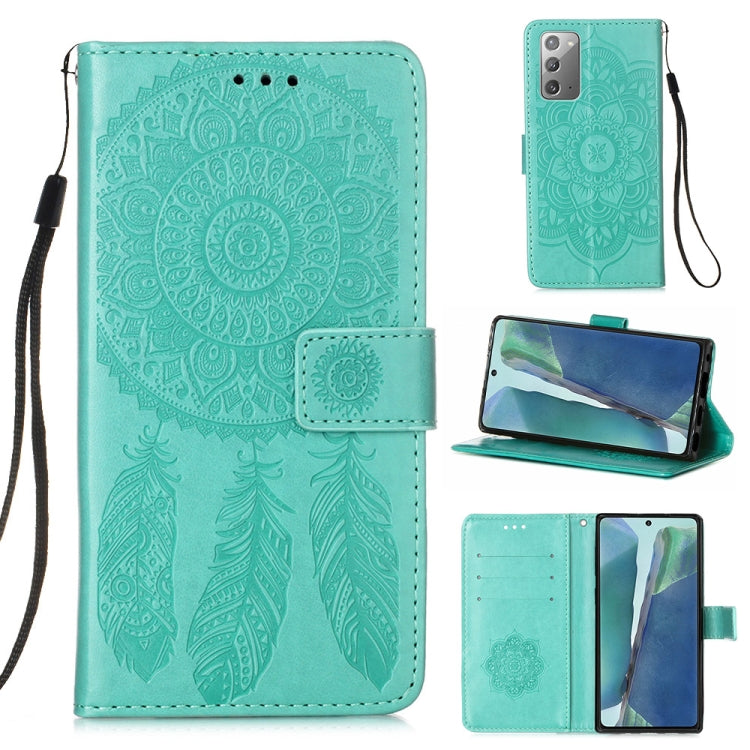 For Samsung Galaxy Note20 Dream Catcher Printing Horizontal Flip Leather Case with Holder & Card Slots & Wallet & Lanyard