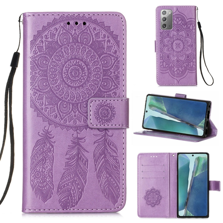 For Samsung Galaxy Note20 Dream Catcher Printing Horizontal Flip Leather Case with Holder & Card Slots & Wallet & Lanyard