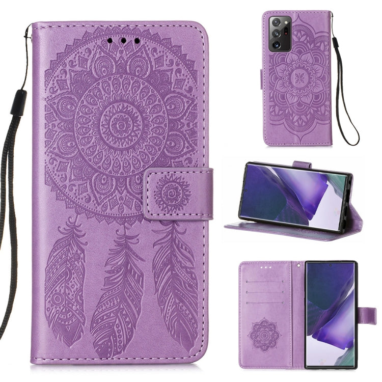 For Samsung Galaxy Note20 Ultra Dream Catcher Printing Horizontal Flip Leather Case with Holder & Card Slots & Wallet & Lanyard
