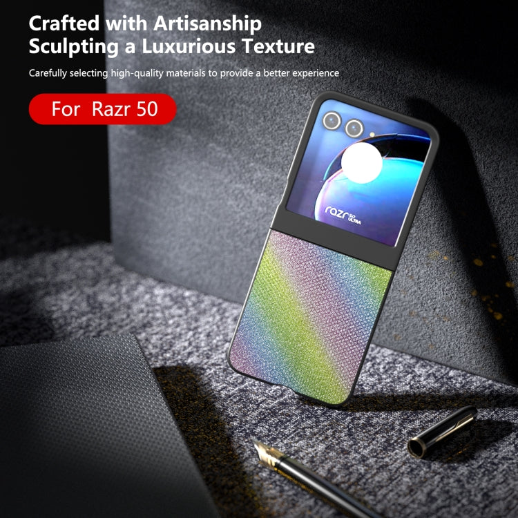 For Motorola Razr 50 Diamond Series Black Edge Phone Case