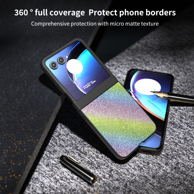For Motorola Razr 50 Diamond Series Black Edge Phone Case