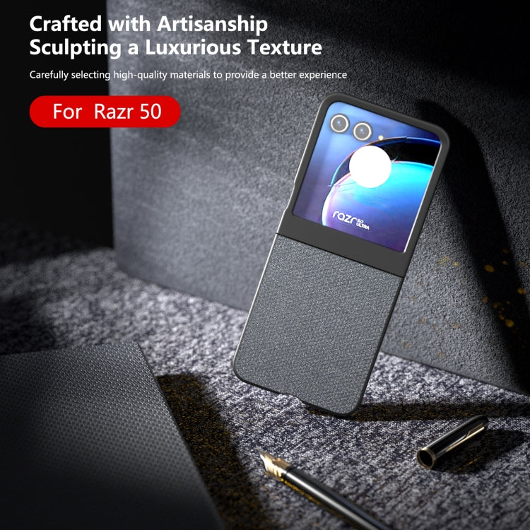 For Motorola Razr 50 Diamond Series Black Edge Phone Case