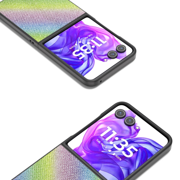 For Motorola Razr 50 Ultra Diamond Series Black Edge Phone Case