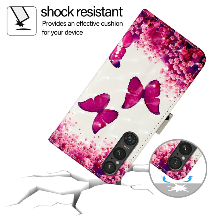 For Sony Xperia 1 V 3D Painting Horizontal Flip Leather Phone Case