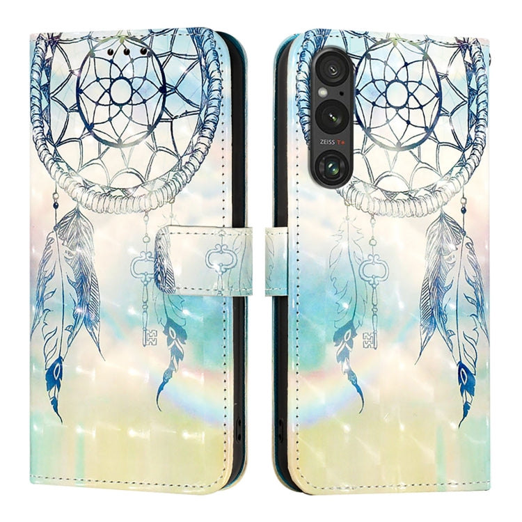 For Sony Xperia 1 V 3D Painting Horizontal Flip Leather Phone Case