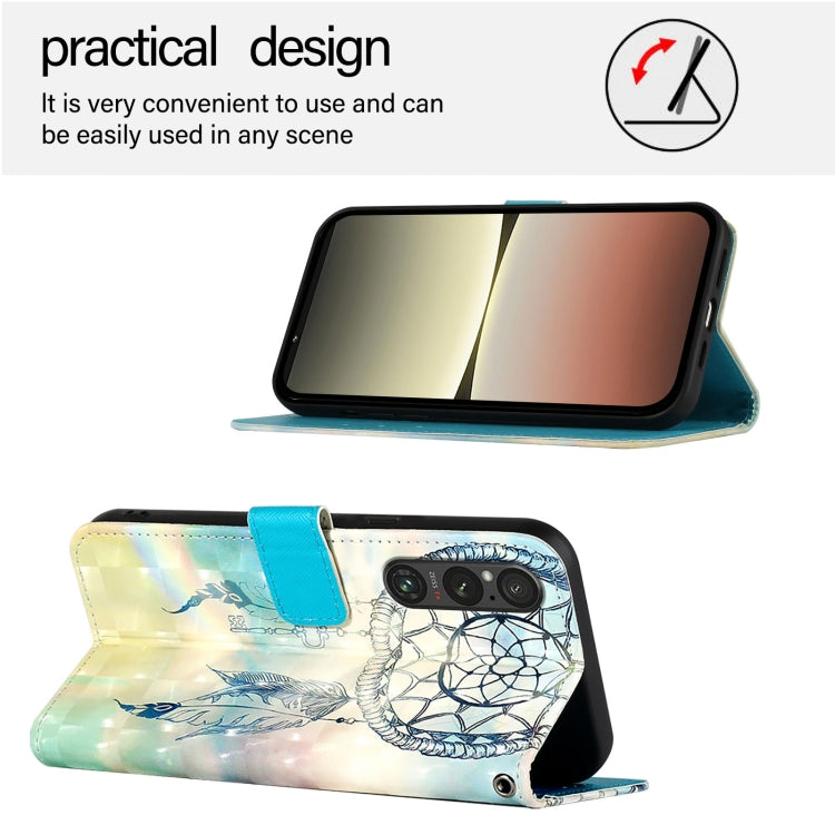 For Sony Xperia 1 V 3D Painting Horizontal Flip Leather Phone Case
