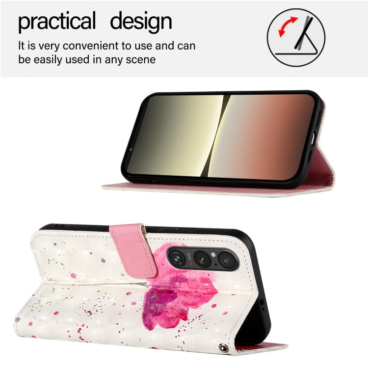 For Sony Xperia 1 V 3D Painting Horizontal Flip Leather Phone Case