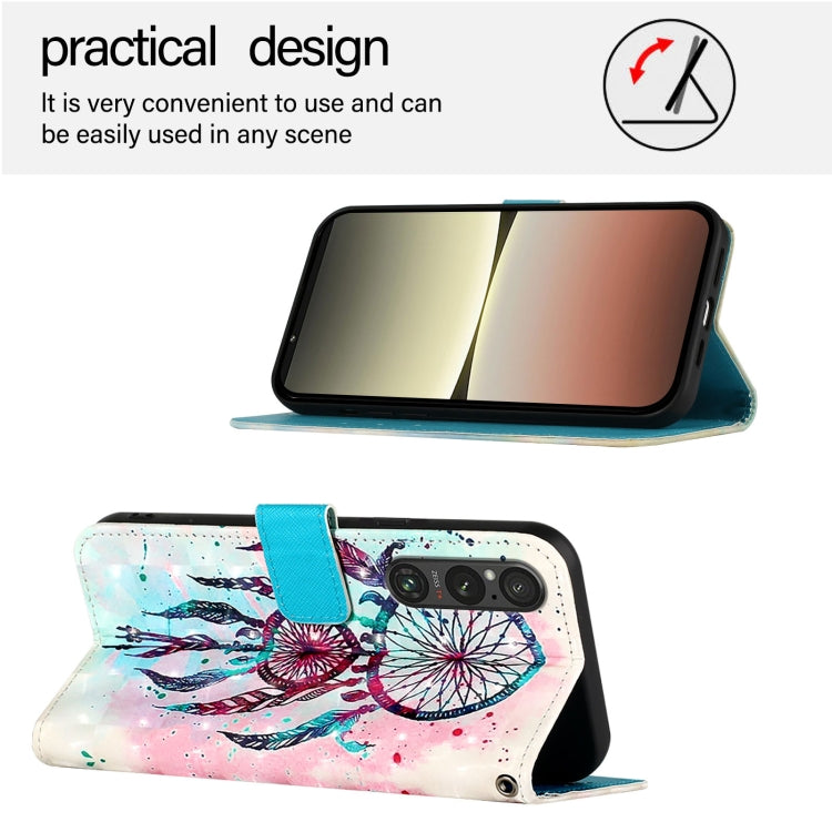 For Sony Xperia 1 V 3D Painting Horizontal Flip Leather Phone Case