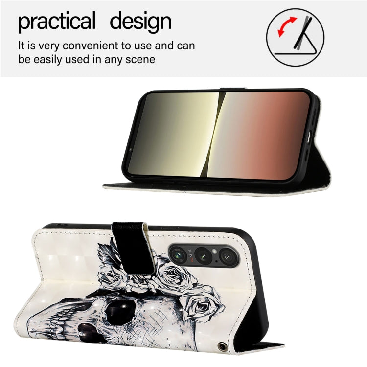 For Sony Xperia 1 V 3D Painting Horizontal Flip Leather Phone Case