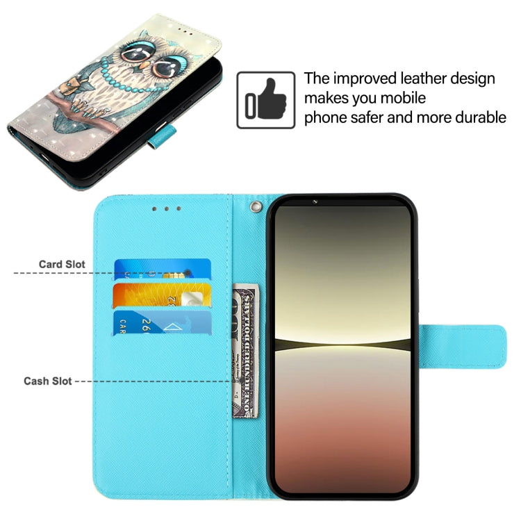 For Sony Xperia 1 V 3D Painting Horizontal Flip Leather Phone Case