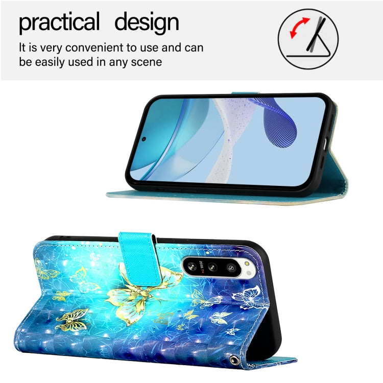 For Sony Xperia 5 IV 3D Painting Horizontal Flip Leather Phone Case