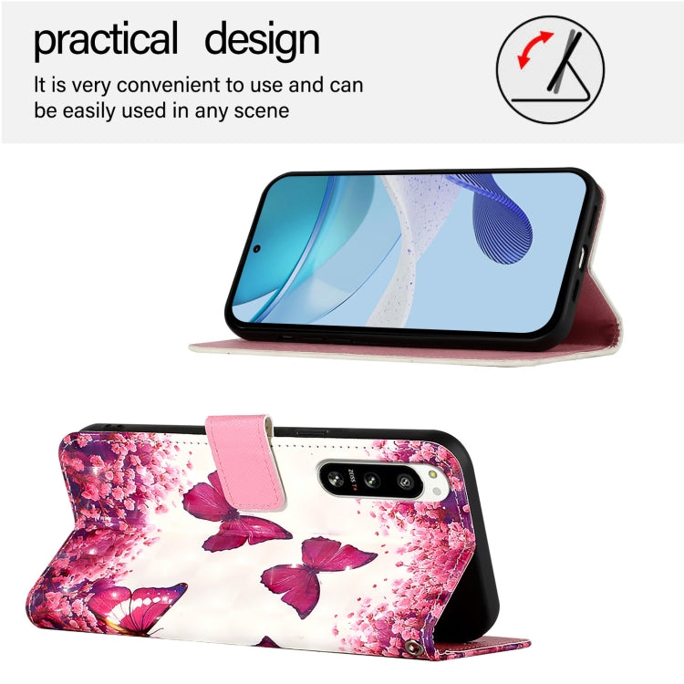 For Sony Xperia 5 IV 3D Painting Horizontal Flip Leather Phone Case