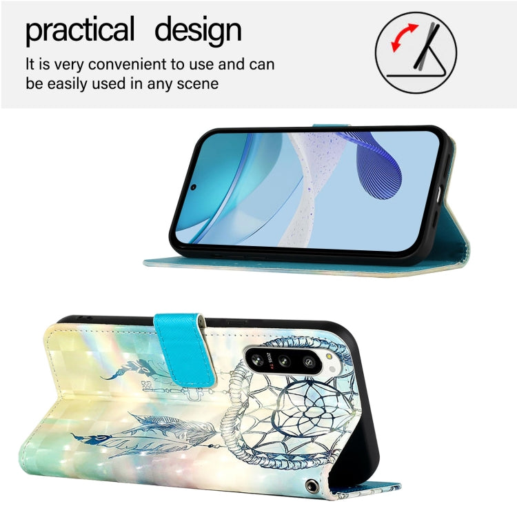 For Sony Xperia 5 IV 3D Painting Horizontal Flip Leather Phone Case