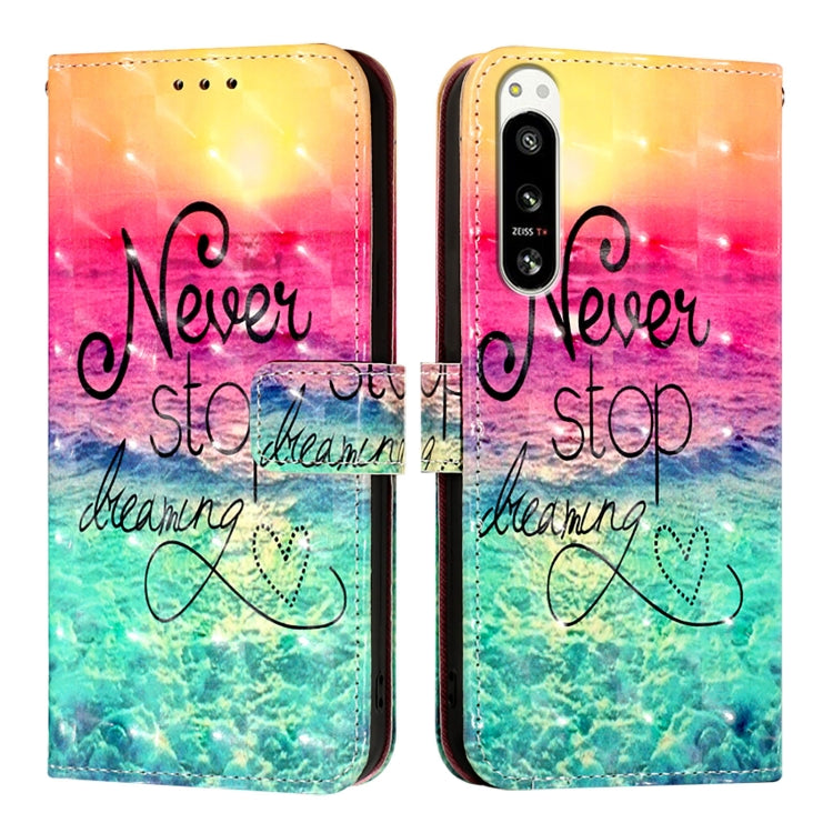 For Sony Xperia 5 IV 3D Painting Horizontal Flip Leather Phone Case