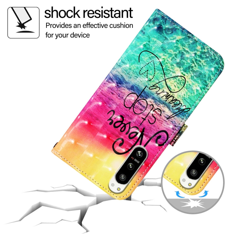 For Sony Xperia 5 IV 3D Painting Horizontal Flip Leather Phone Case
