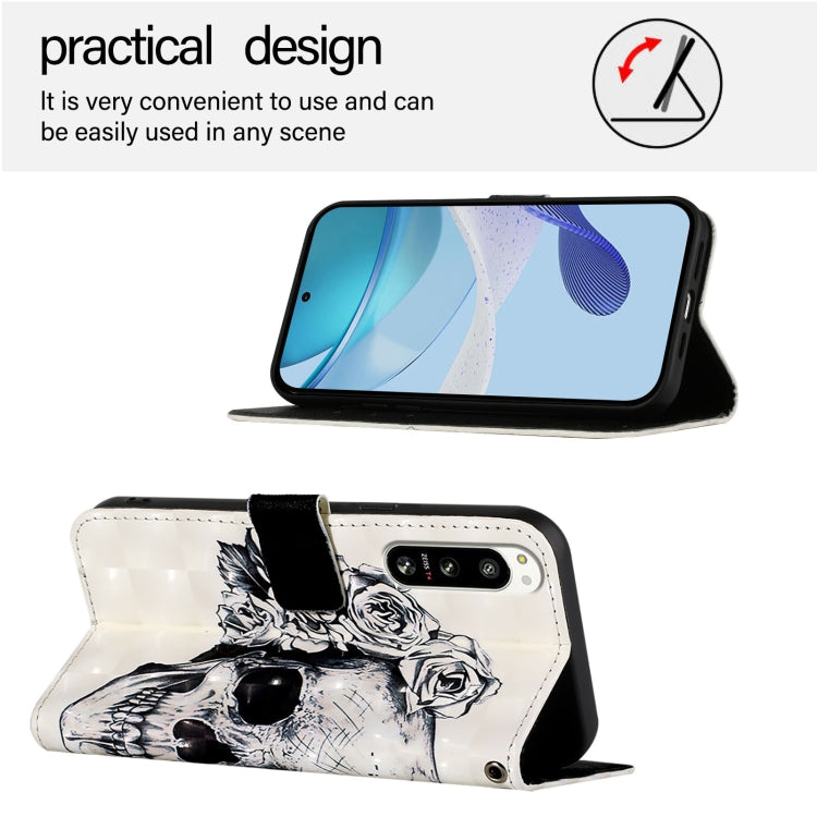 For Sony Xperia 5 IV 3D Painting Horizontal Flip Leather Phone Case