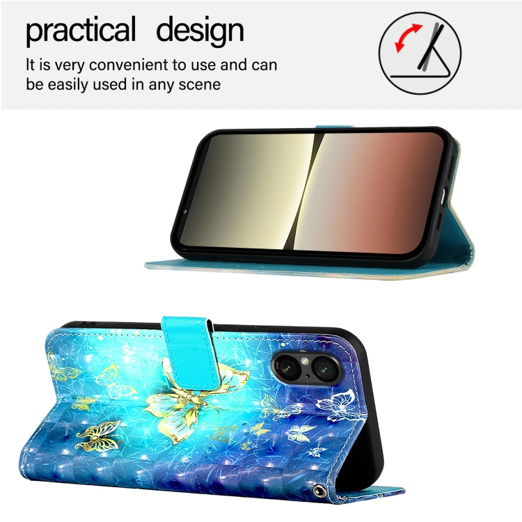 For Sony Xperia 5 V 3D Painting Horizontal Flip Leather Phone Case