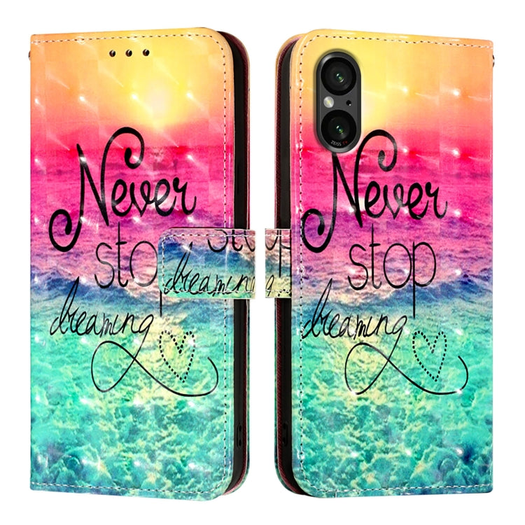 For Sony Xperia 5 V 3D Painting Horizontal Flip Leather Phone Case