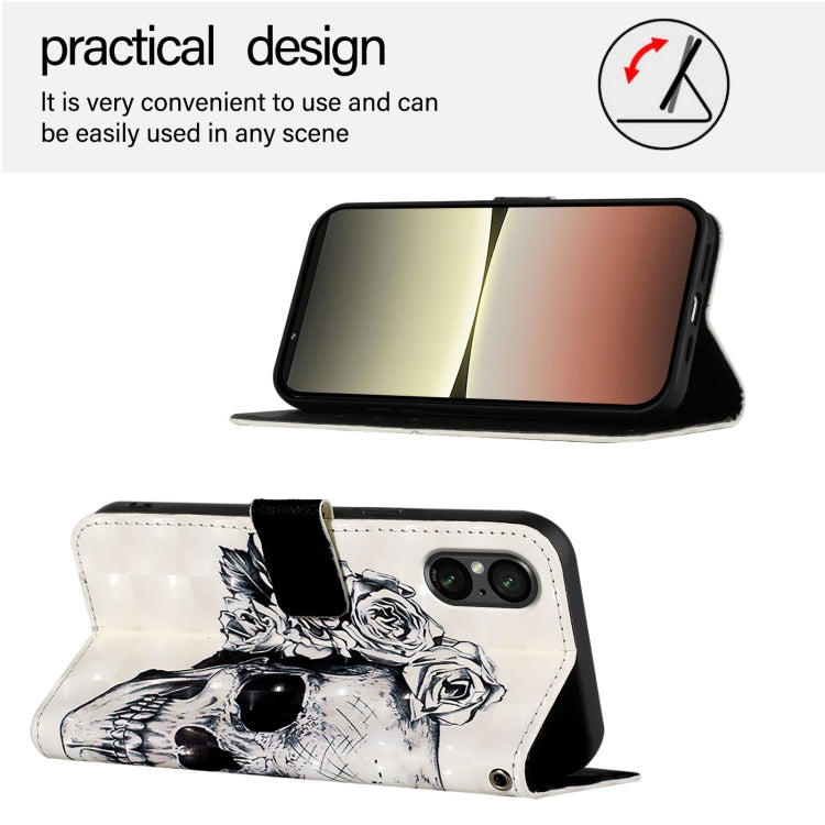For Sony Xperia 5 V 3D Painting Horizontal Flip Leather Phone Case