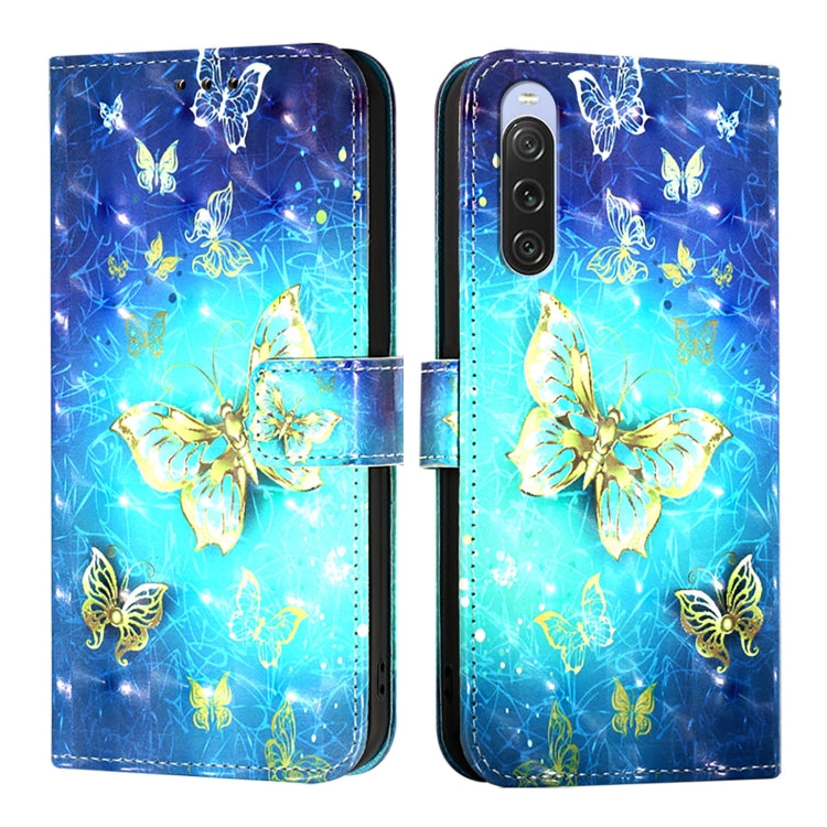 For Sony Xperia 10 V 3D Painting Horizontal Flip Leather Phone Case