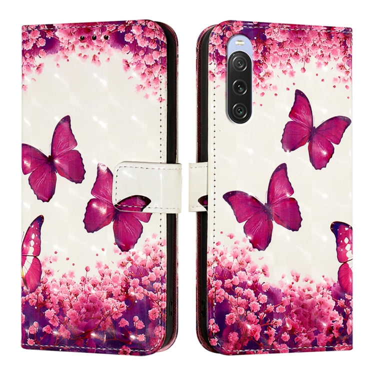 For Sony Xperia 10 V 3D Painting Horizontal Flip Leather Phone Case