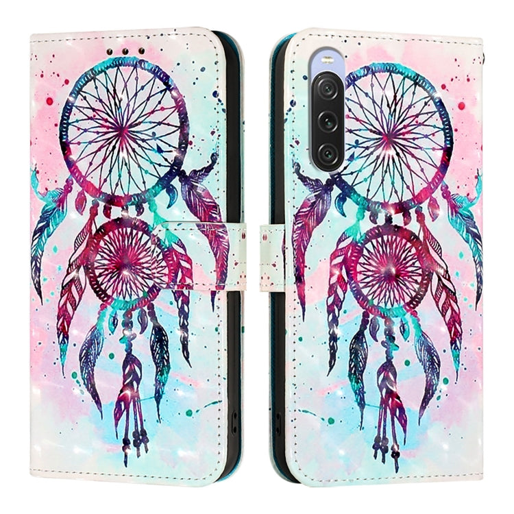 For Sony Xperia 10 V 3D Painting Horizontal Flip Leather Phone Case