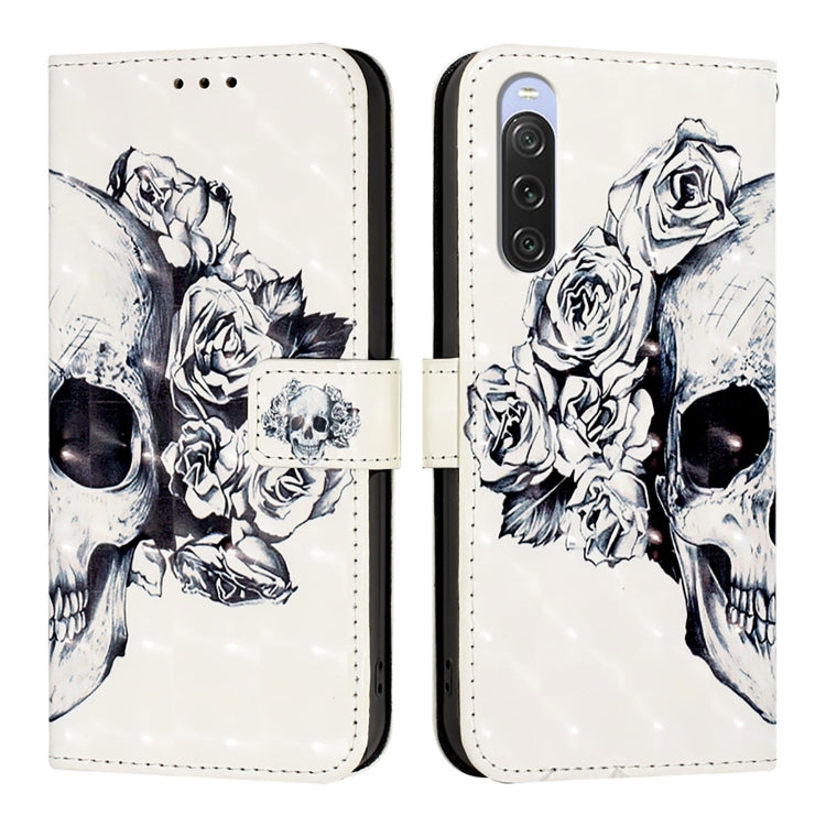 For Sony Xperia 10 V 3D Painting Horizontal Flip Leather Phone Case