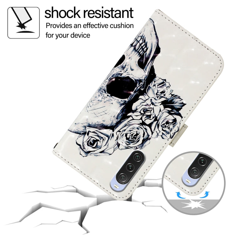 For Sony Xperia 10 V 3D Painting Horizontal Flip Leather Phone Case