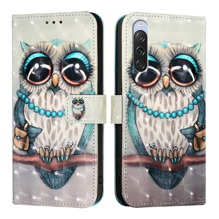 For Sony Xperia 10 V 3D Painting Horizontal Flip Leather Phone Case