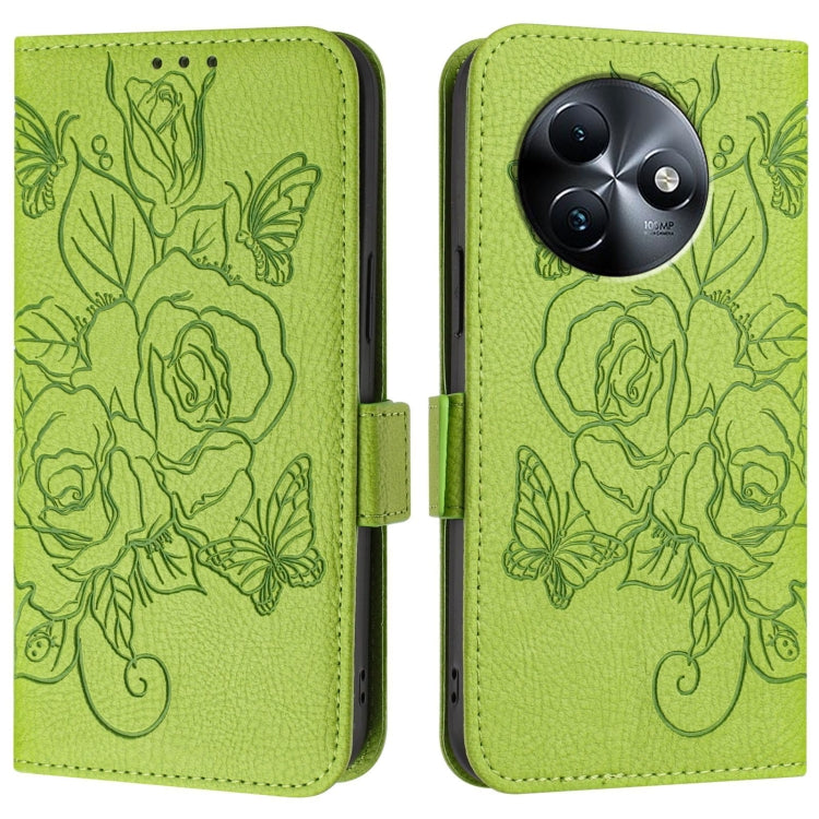 For itel S24 Embossed Rose RFID Anti-theft Leather Phone Case