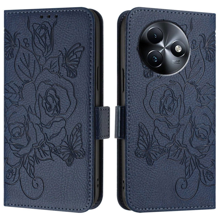 For itel S24 Embossed Rose RFID Anti-theft Leather Phone Case